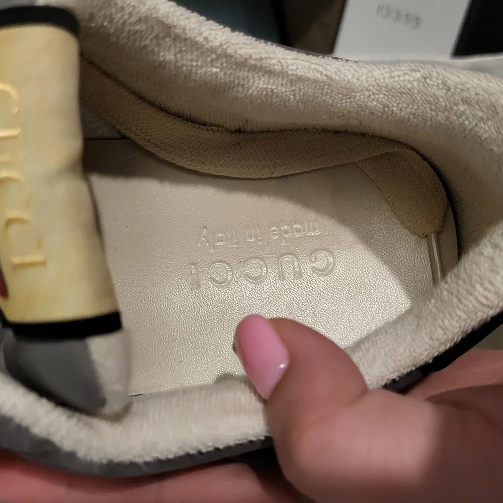 Gucci Men's Gray and Red Sneakers